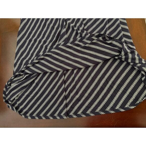 Talbots Navy Nautical Striped Pull on Skirt Maxi Length Size Small - Picture 6 of 9